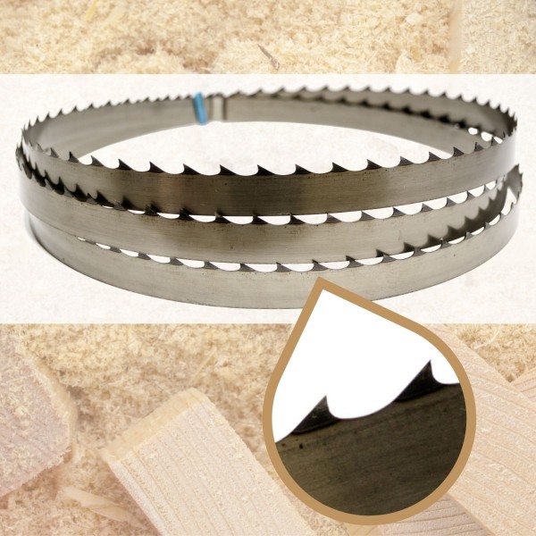 Holzsägebänder mit gehärteten Zahnspitzen