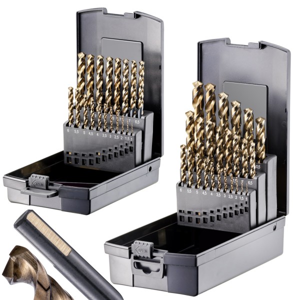 Spiralbohrer Satz DIN 338 Typ UNI, HSSE-Co 5 Fortec