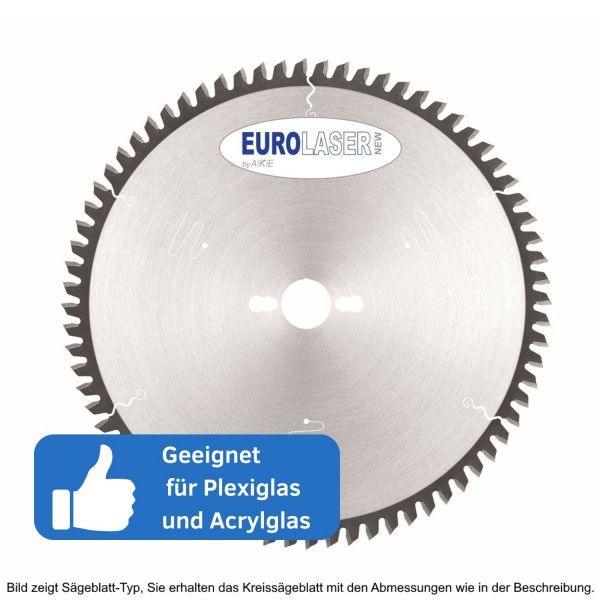 HM Kreissägen Plexi/Acrylglas 160x2,4x20mm, Z54 WmF