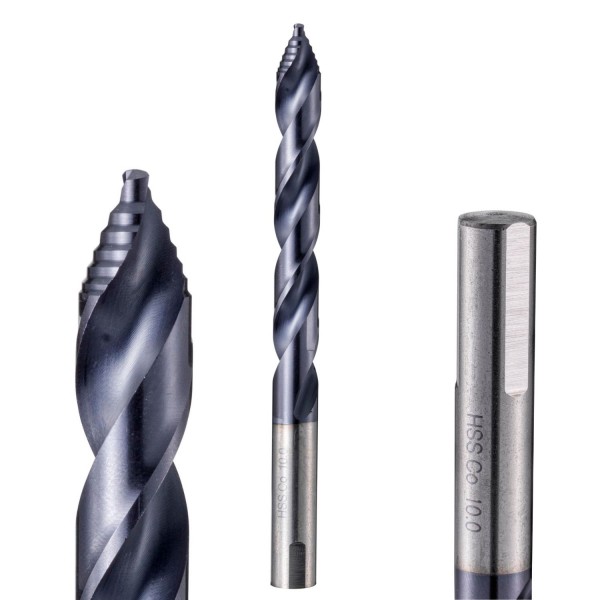Spiralbohrer HSSE-Co5 mit TiAlN Stufenspitze