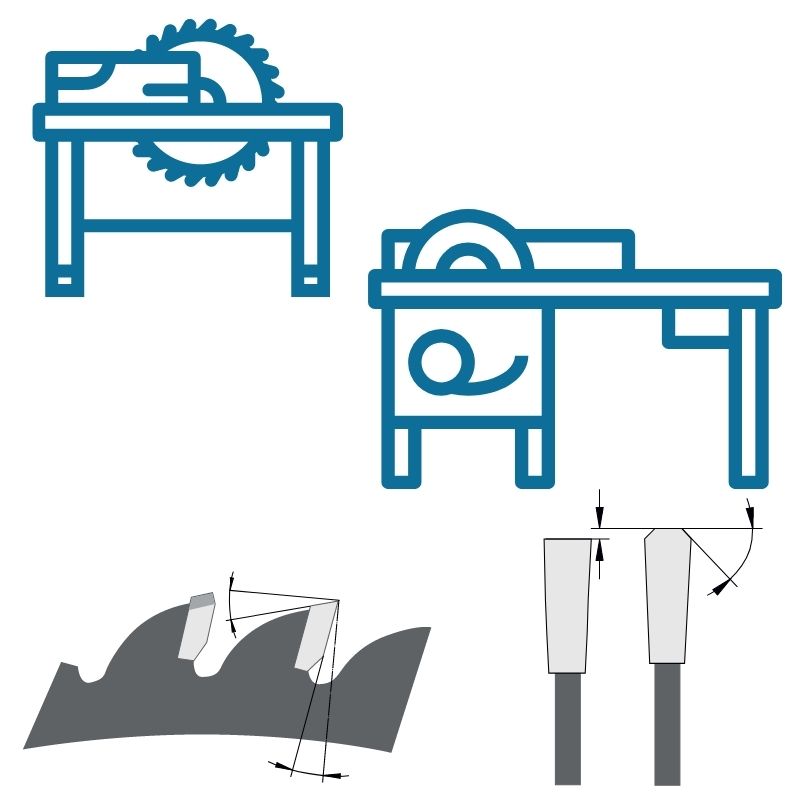HM Holzwerkstoff - Kreissägeblätter Flach-Trapezzahn