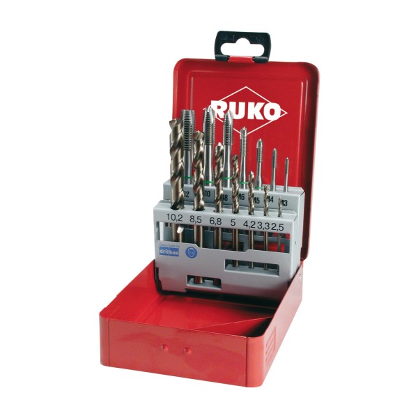 Maschinengewindebohrer-Satz HSSE-Co 5 mit Kernbohrer