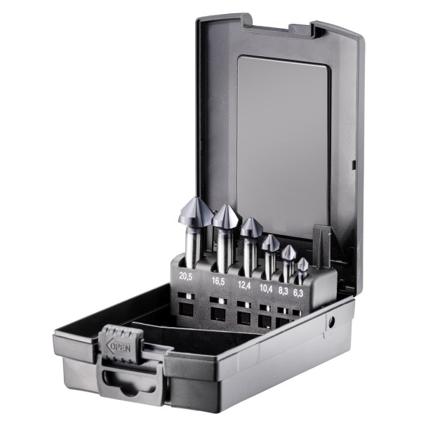 Kegel- und Entgratsenker-Satz HSS, TIALN, UrT