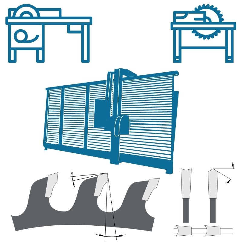 HM Holzwerkstoff - Kreissägeblätter Hohl-Dachzahn