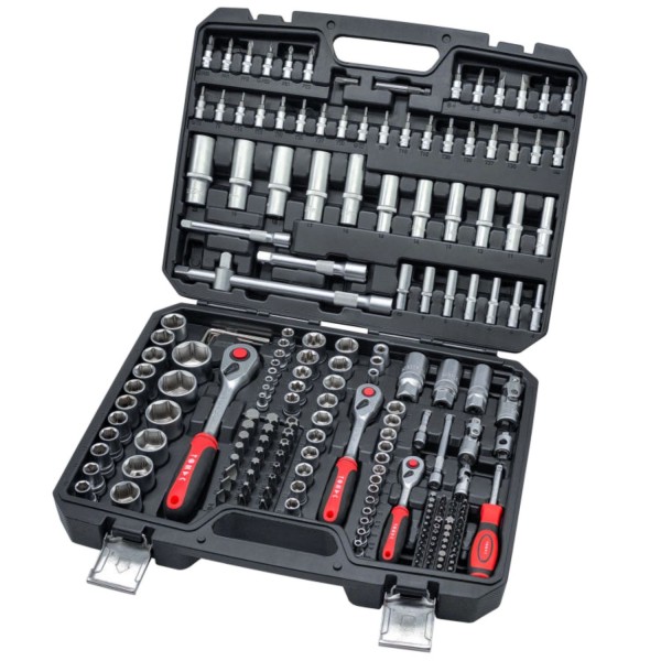 Steckschlüsselkoffer 1/4"-3/8"-1/2" 202-tlg.